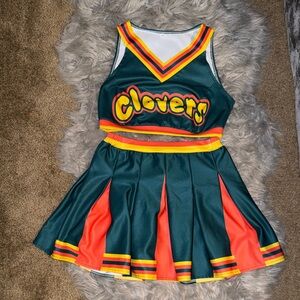 Green and Orange Cheerleader Costume